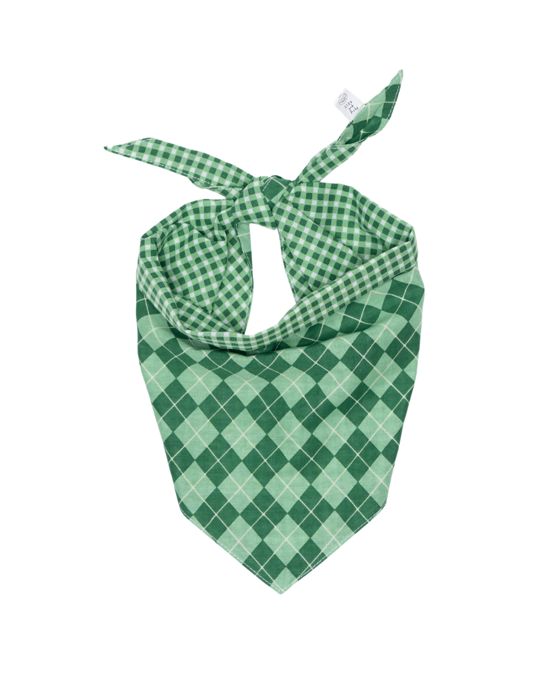 St. Patrick's Day And Valentine's Day Reversible Pet Bandanas - 100% Cotton - Slide On The Collar And Tie On - Washable