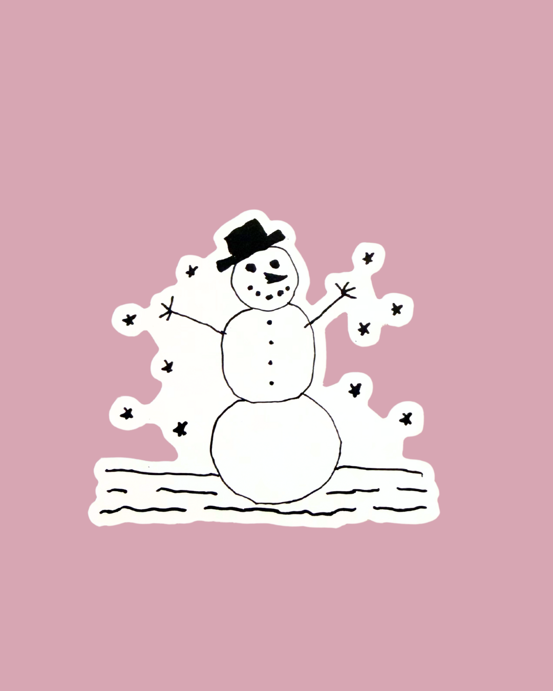 Christmas & Winter Stickers Drawn By Uncle Andy - Waterproof - Dishwasher Safe