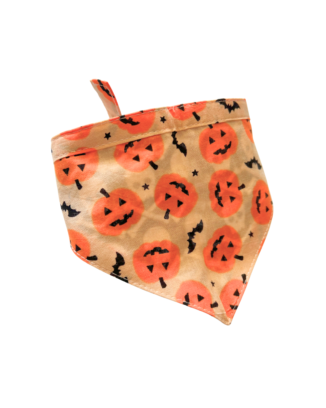 Halloween & Fall Reversible Pet Bandanas & Bow Ties - 100% Cotton - Slide On The Collar & Tie On - Washable