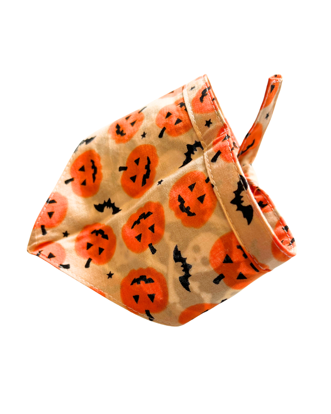 Halloween & Fall Reversible Pet Bandanas & Bow Ties - 100% Cotton - Slide On The Collar & Tie On - Washable