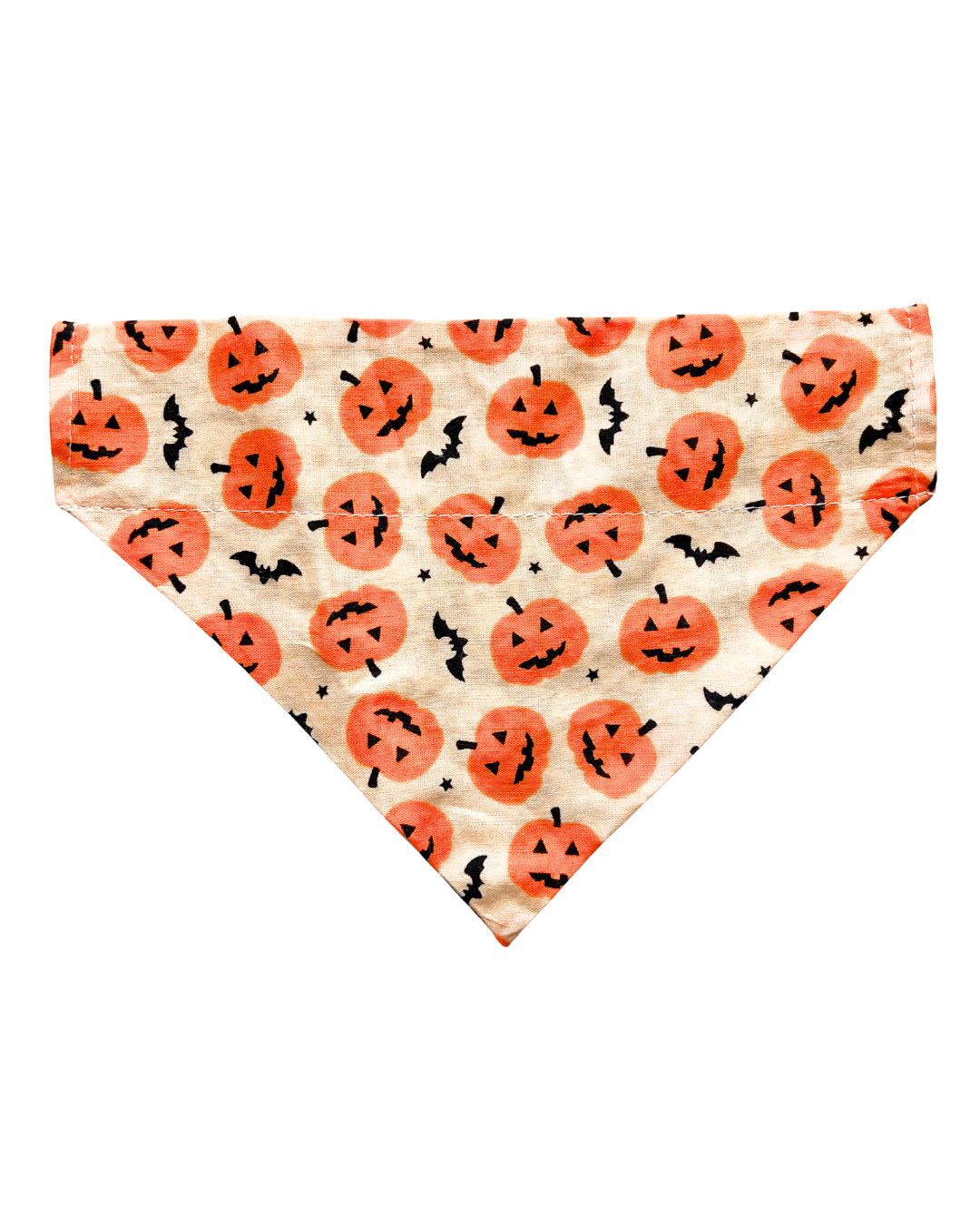 Halloween & Fall Reversible Pet Bandanas & Bow Ties - 100% Cotton - Slide On The Collar & Tie On - Washable