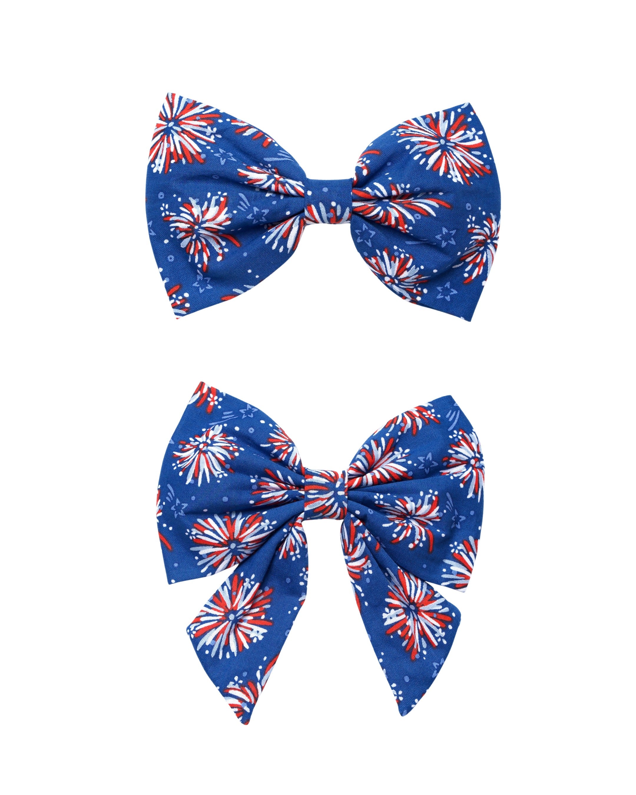 Fourth Of July Slide On The Collar Pet Bow Ties - Cotton - Washable