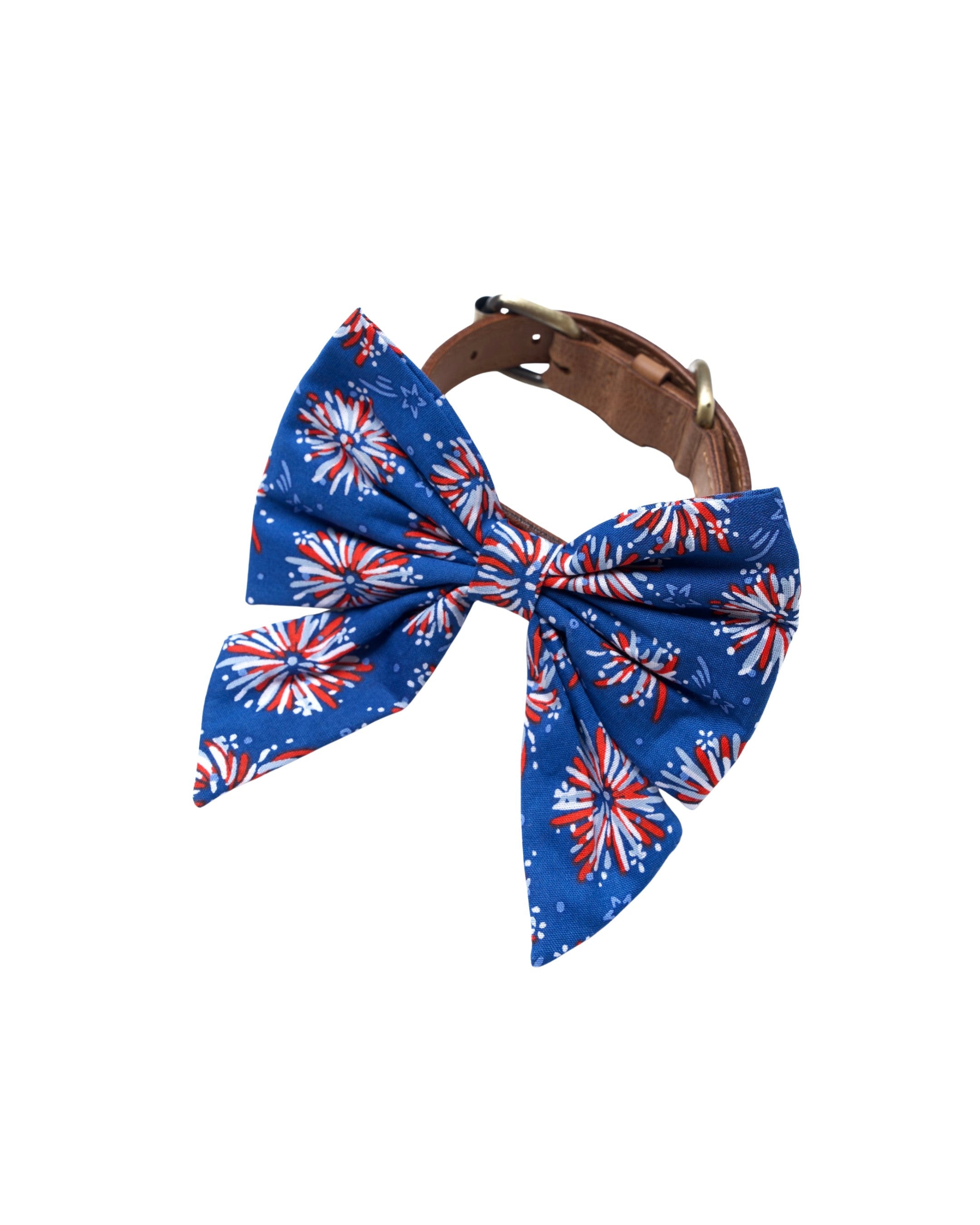 Fourth Of July Slide On The Collar Pet Bow Ties - Cotton - Washable