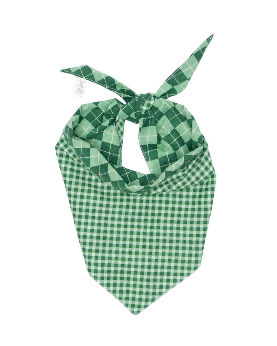 Valentine's Day And St. Patrick's Day Reversible Pet Bandanas - 100% Cotton - Slide On The Collar And Tie On - Washable