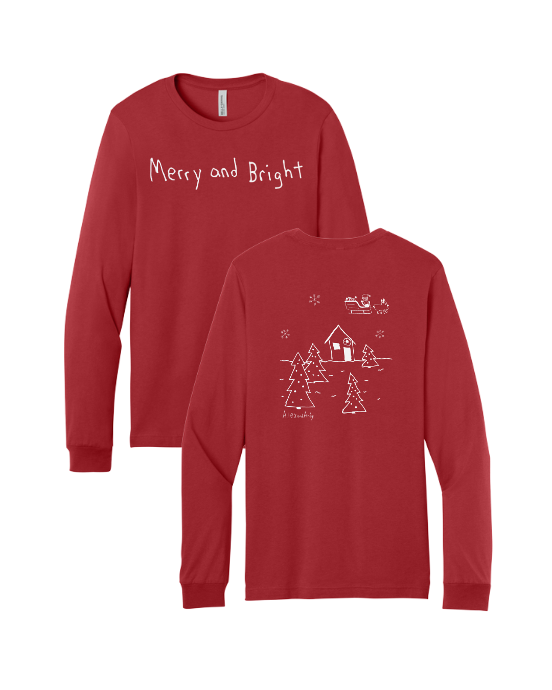 Christmas Long Sleeve Shirt Drawn By Uncle Andy
