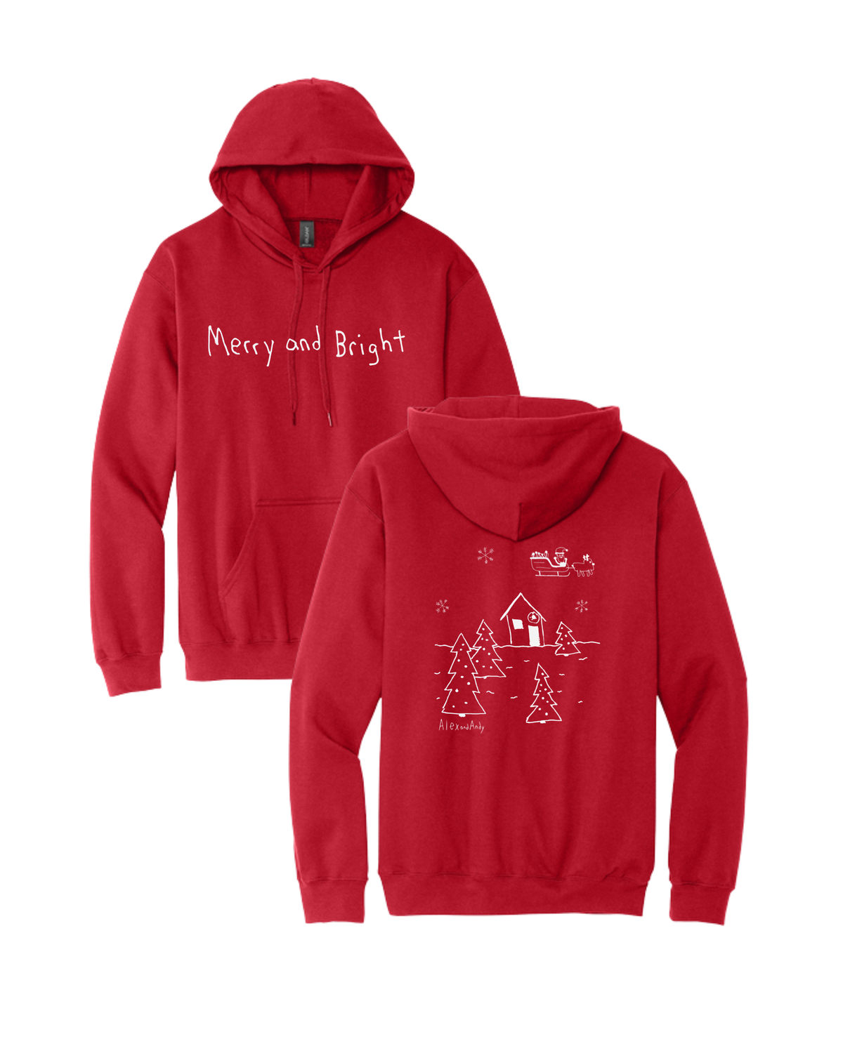 Christmas Hoodie Sweatshirt Drawn By Uncle Andy