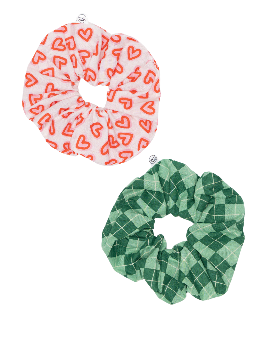 Valentine's Day And St. Patrick's Day Hair Scrunchies - Match Your Pet - Cotton - Oversized