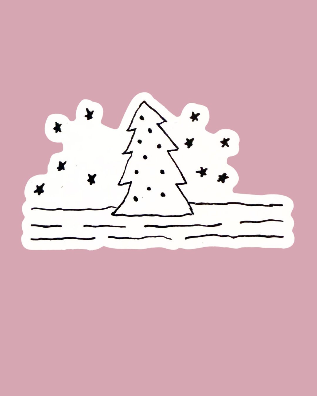 Christmas & Winter Stickers Drawn By Uncle Andy - Waterproof - Dishwasher Safe