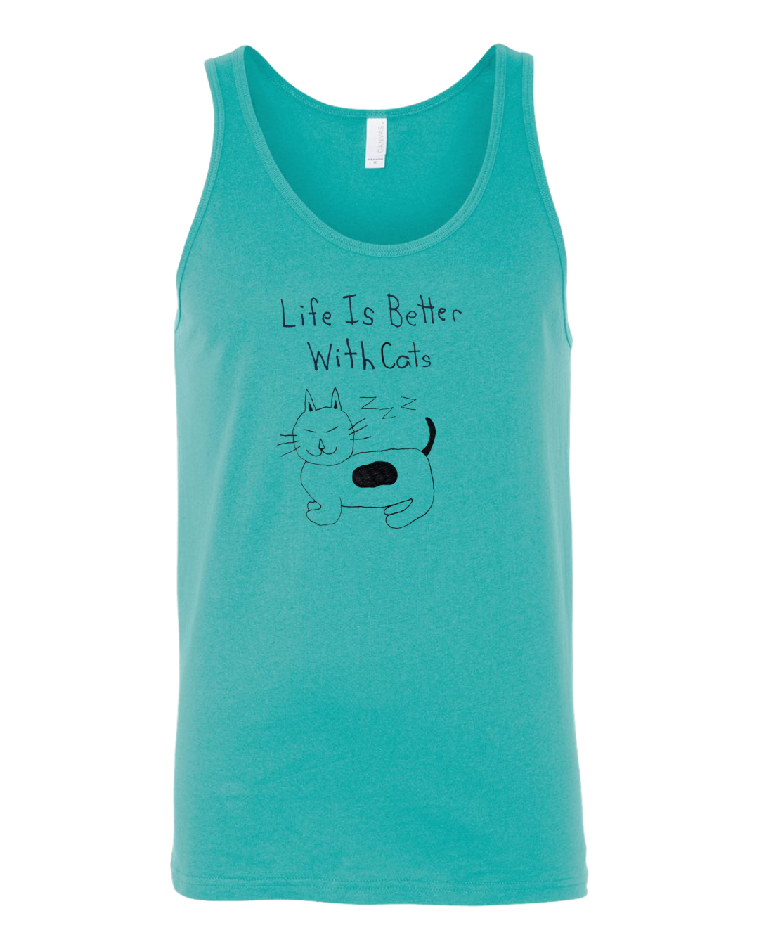 Life Is Better With Cats Tank Top Drawn By Uncle Andy