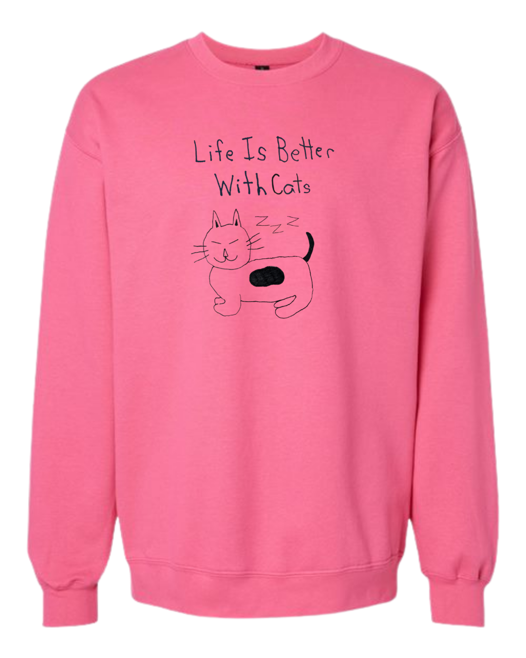 Life Is Better With Cats Crewnecks - Drawn By Uncle Andy - Unisex - Cotton - Made With Love