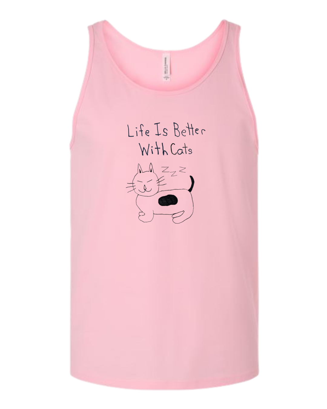 Life Is Better With Cats Tank Top Drawn By Uncle Andy