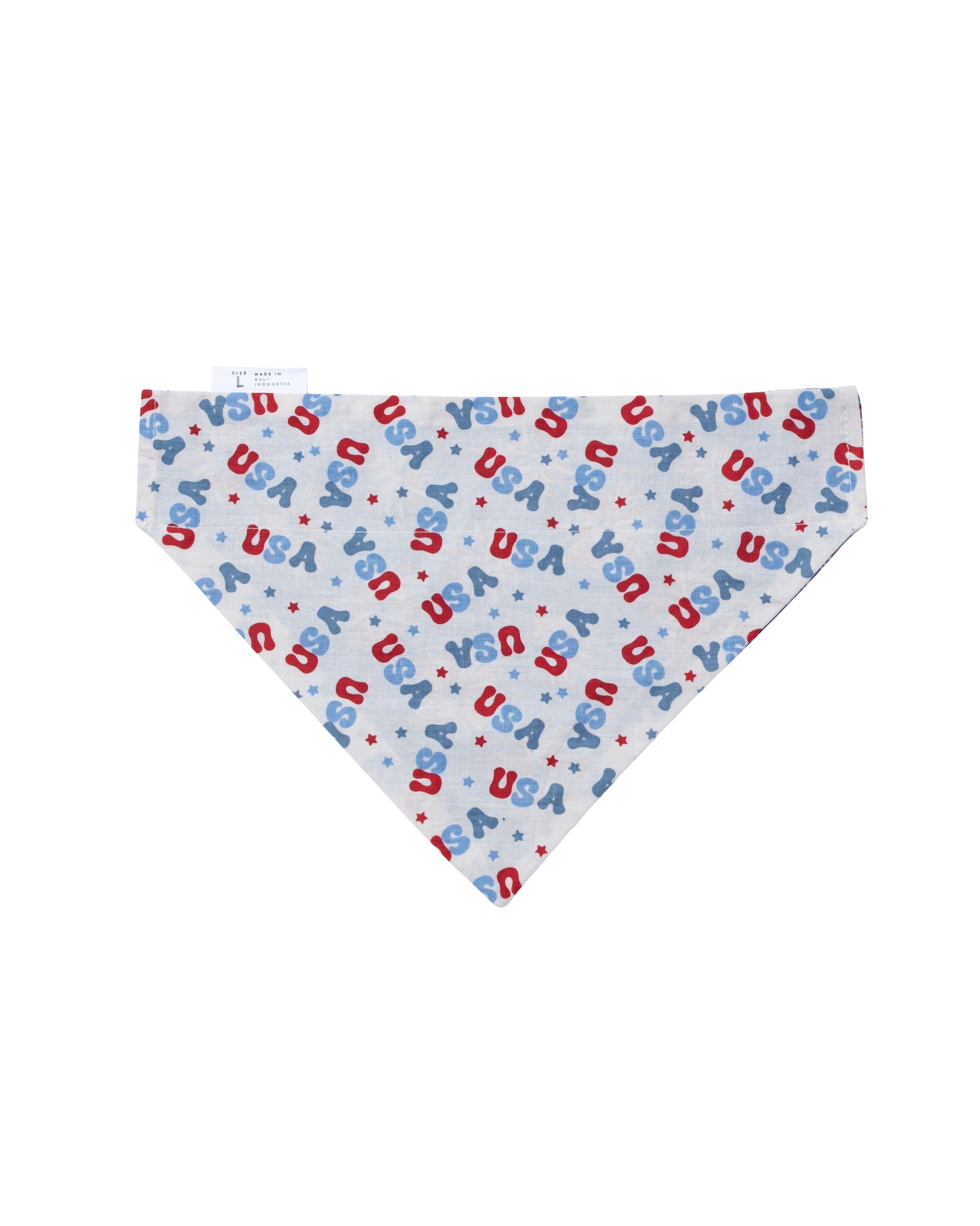 Fourth Of July Pet Bandanas - 100% Cotton - Slide On The Collar And Tie On - Washable