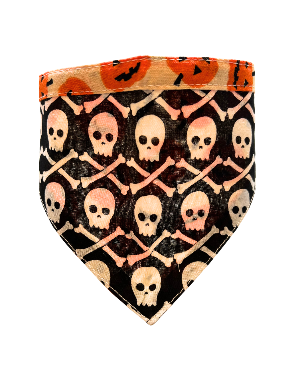 Halloween & Fall Reversible Pet Bandanas & Bow Ties - 100% Cotton - Slide On The Collar & Tie On - Washable
