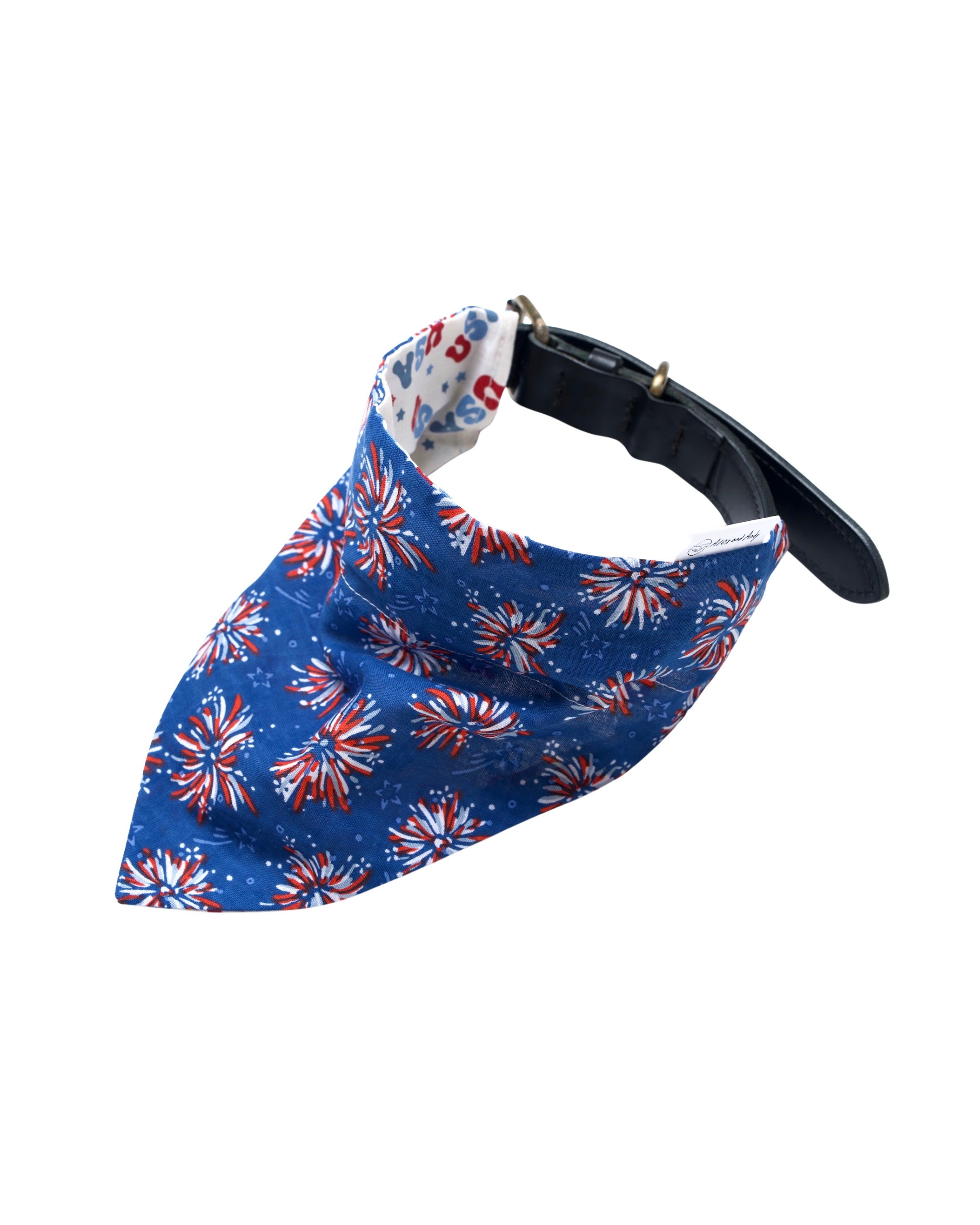 Fourth Of July Pet Bandanas - 100% Cotton - Slide On The Collar And Tie On - Washable