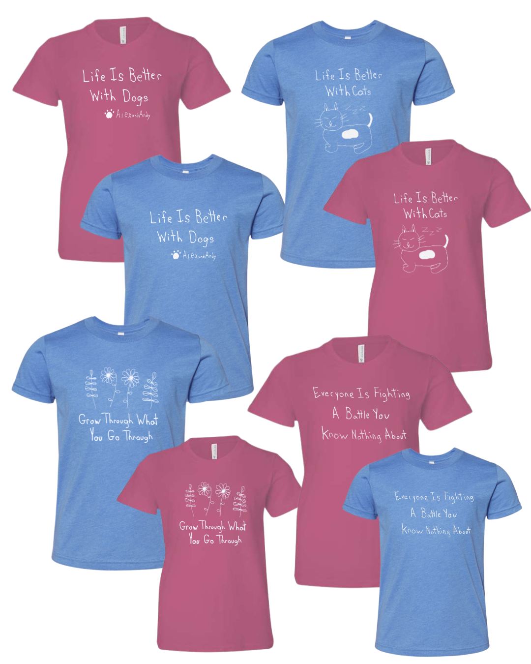 Youth Shirts Drawn By Uncle Andy - Small To XL - Made With Love