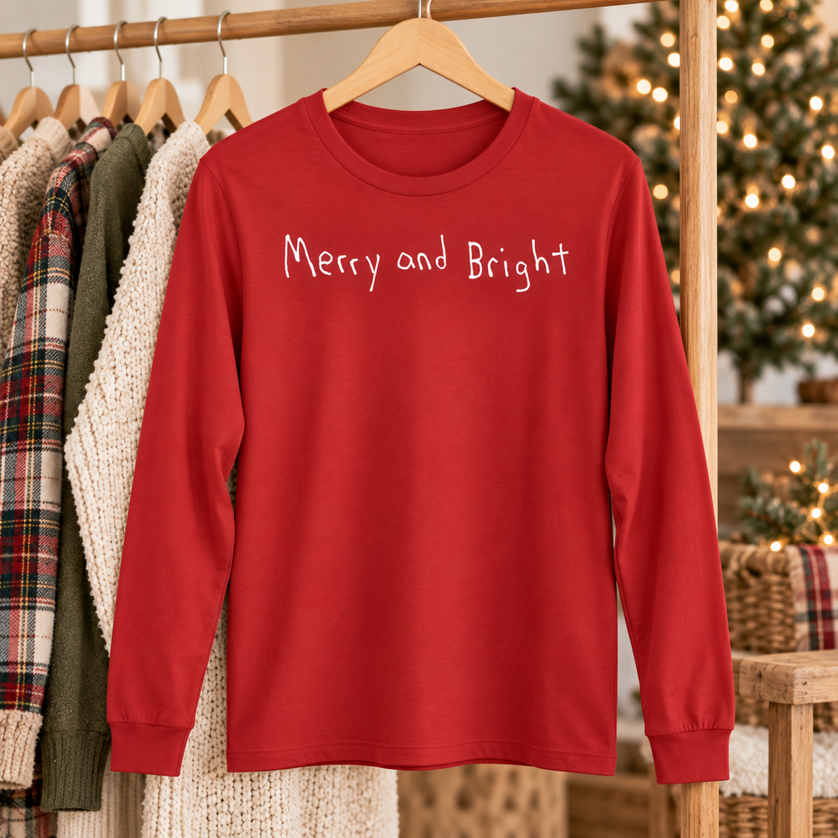Christmas Long Sleeve Shirt Drawn By Uncle Andy
