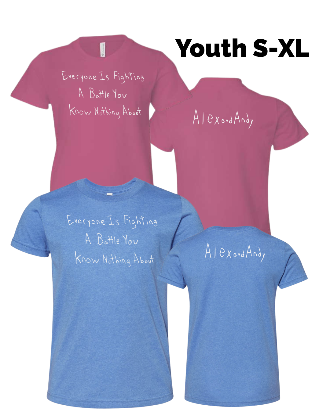 Youth Shirts Drawn By Uncle Andy - Small To XL - Made With Love