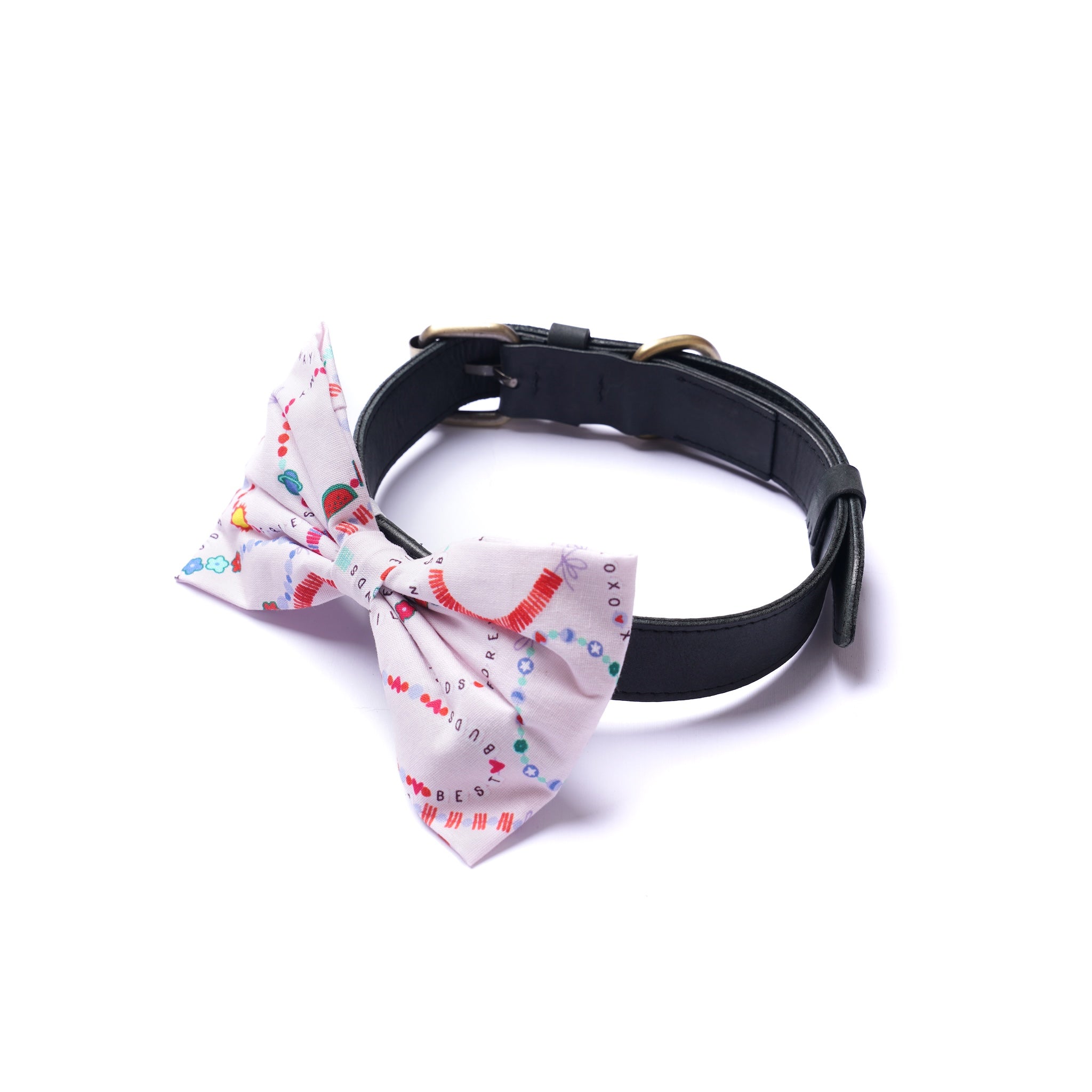 Friendship FURever Era Dog & Cat Bow Ties - Slide On The Collar - Cotton - Washable