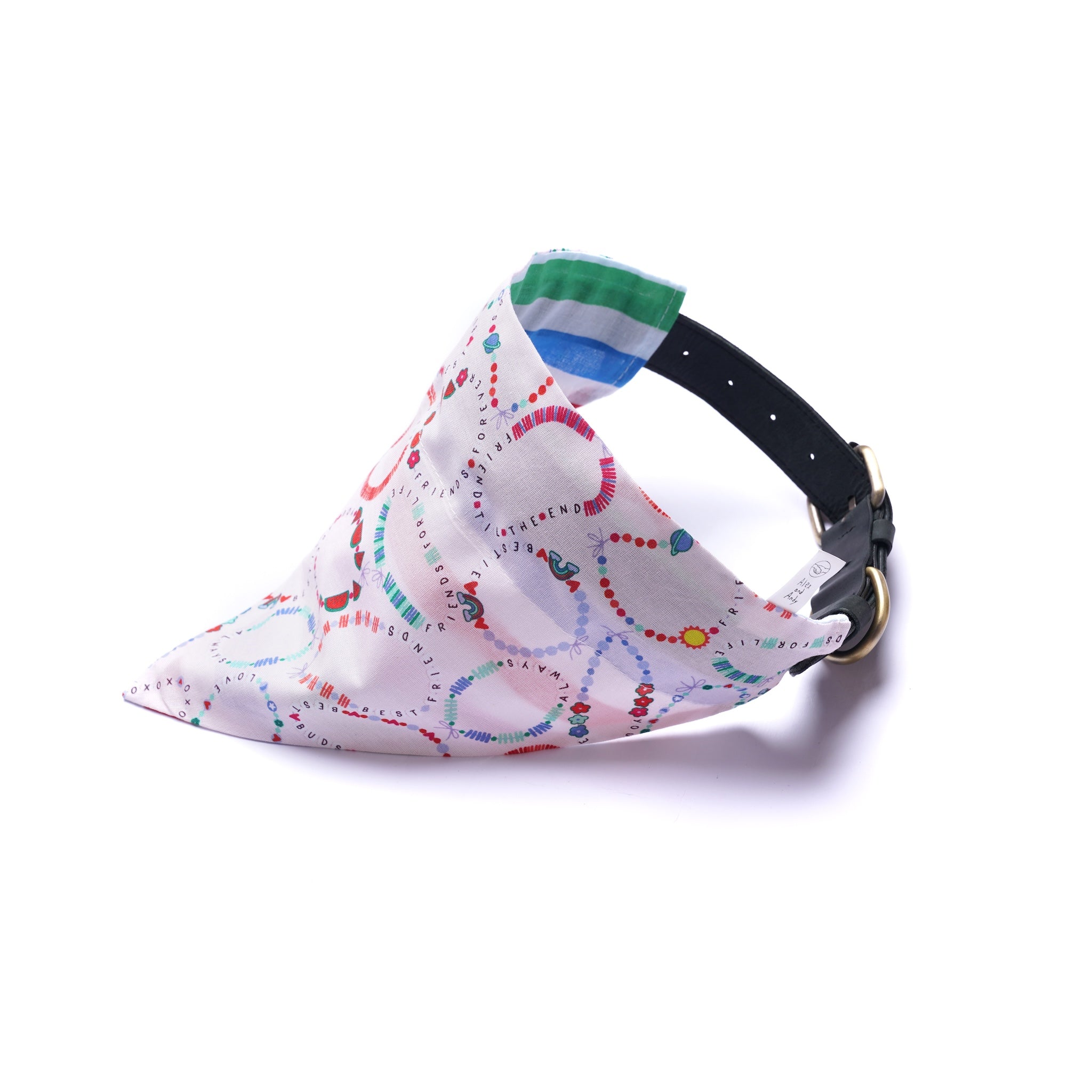 Friendship FURever Era Reversible Dog & Cat Bandanas - 100% Cotton - Slide On The Collar & Tie On - Washable