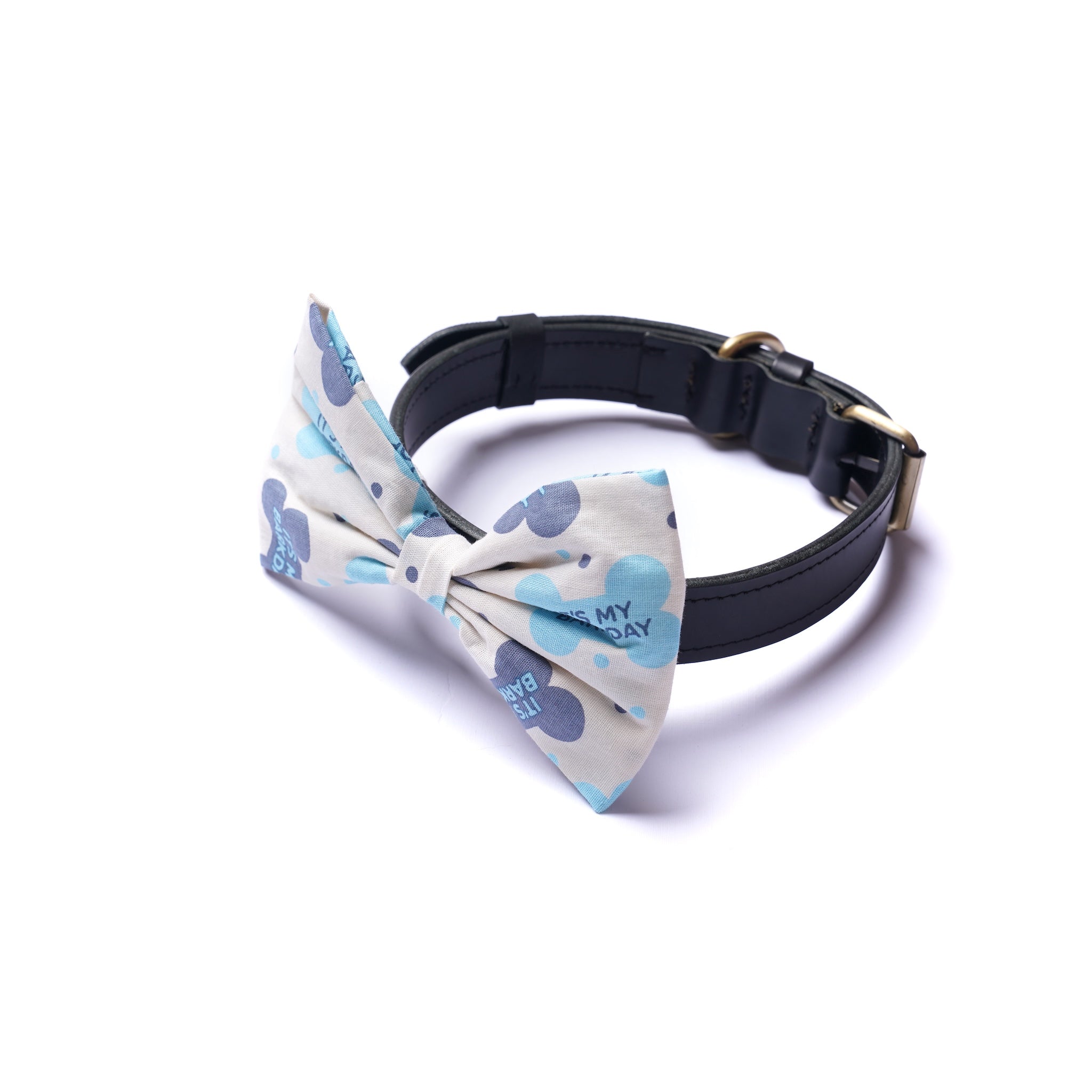 Happy Birthday Dog & Cat Bow Ties - Slide On The Collar - Cotton - Washable
