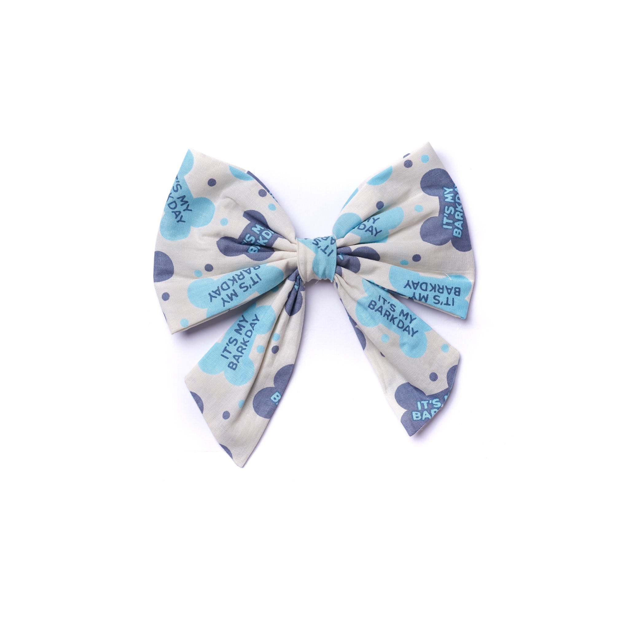 Happy Birthday Dog & Cat Bow Ties - Slide On The Collar - Cotton - Washable