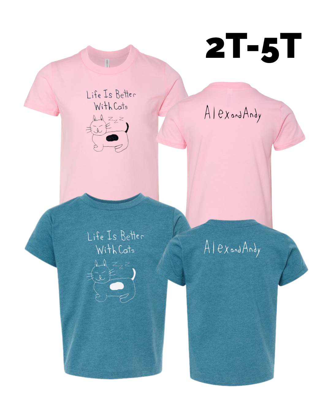 Toddler Shirts Drawn By Uncle Andy - 2T To 5T - Made With Love