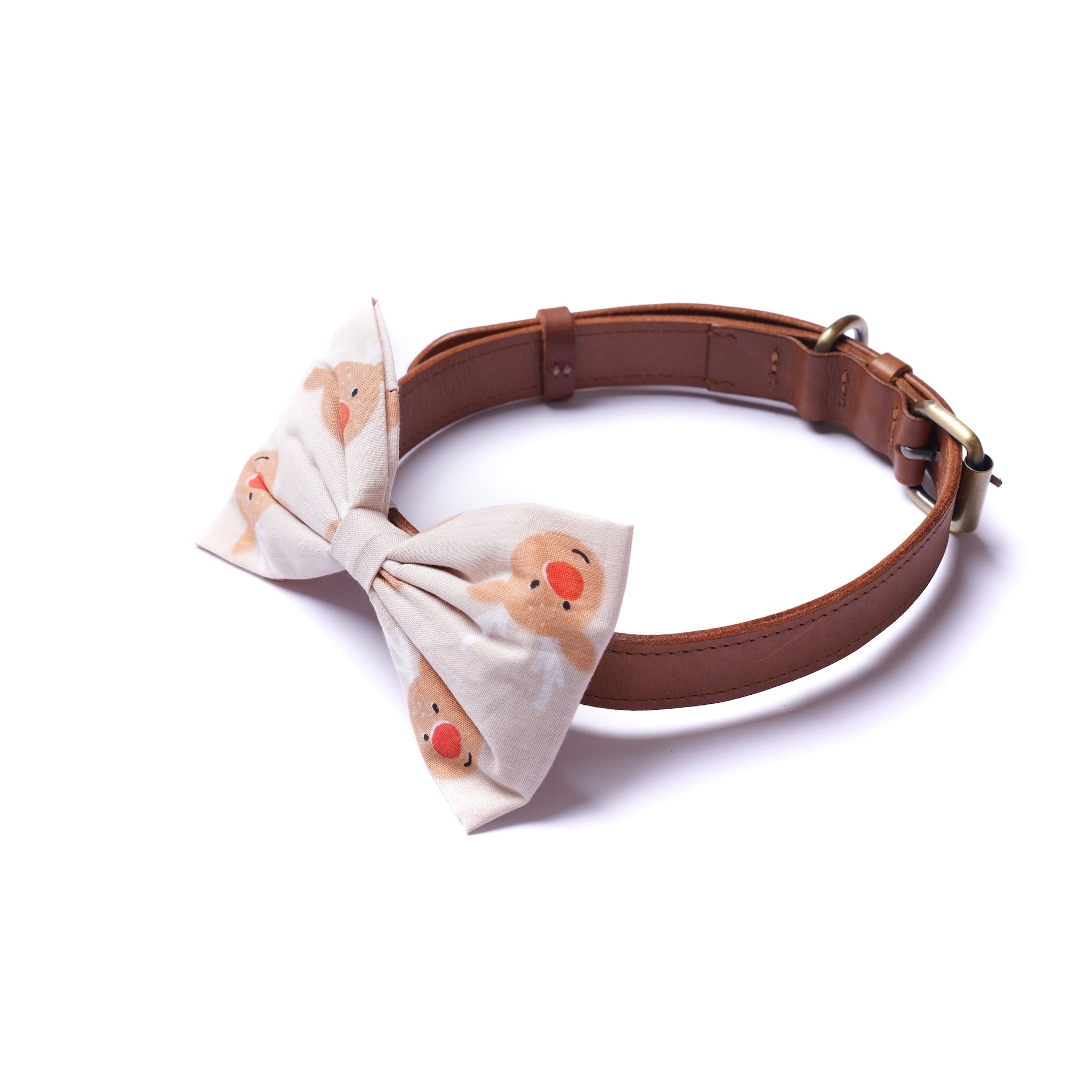 Christmas & Winter Dog & Cat Bow Ties - Slide On The Collar - Cotton - Washable