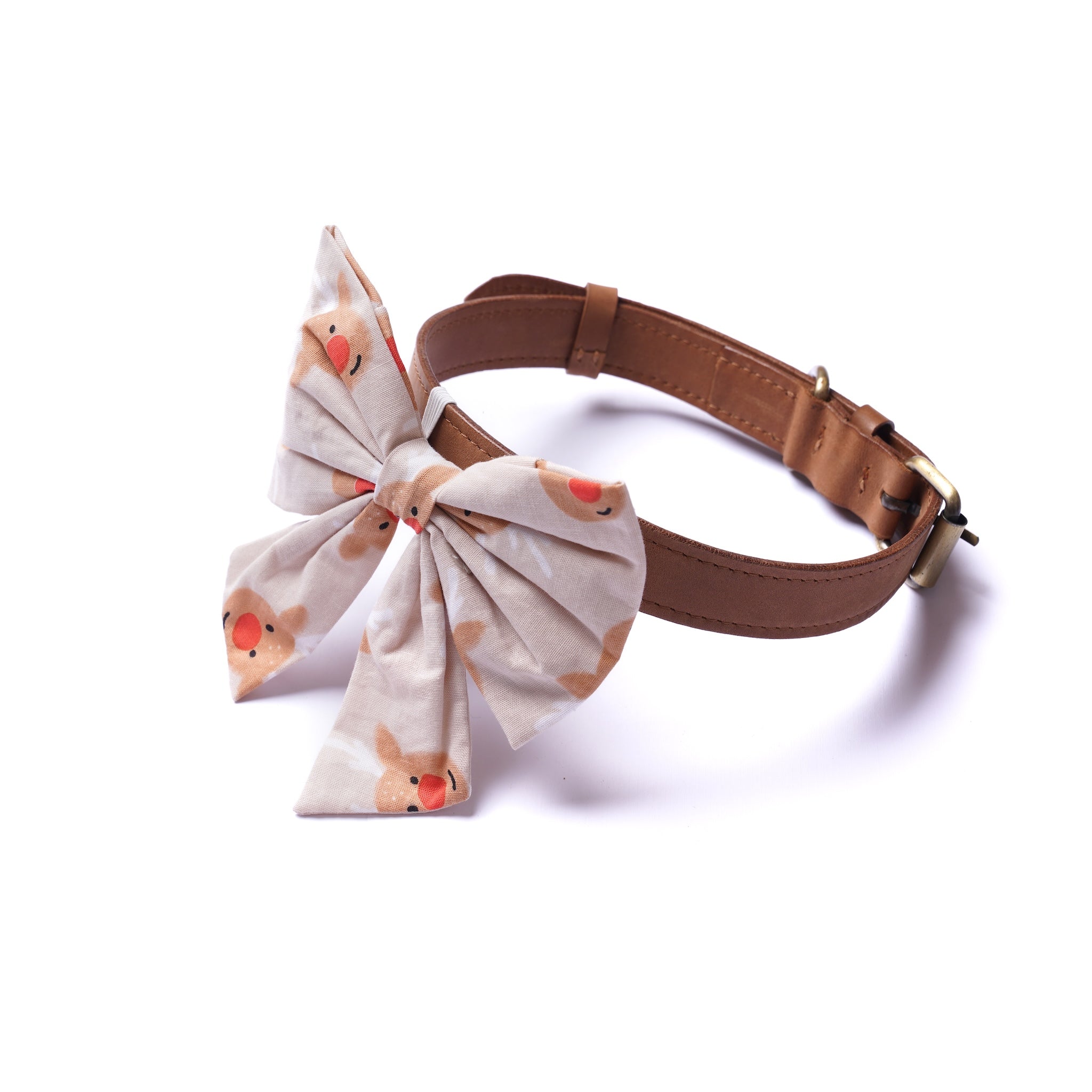 Christmas & Winter Dog & Cat Bow Ties - Slide On The Collar - Cotton - Washable